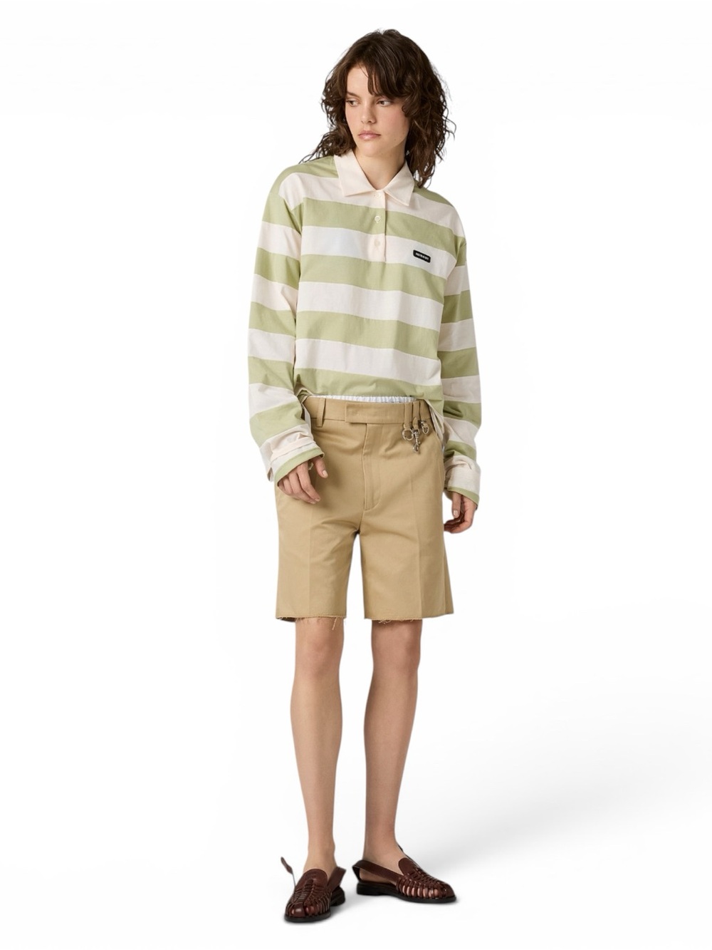 Miu Miu Striped jersey polo shirt It36 - Picture 3 of 6